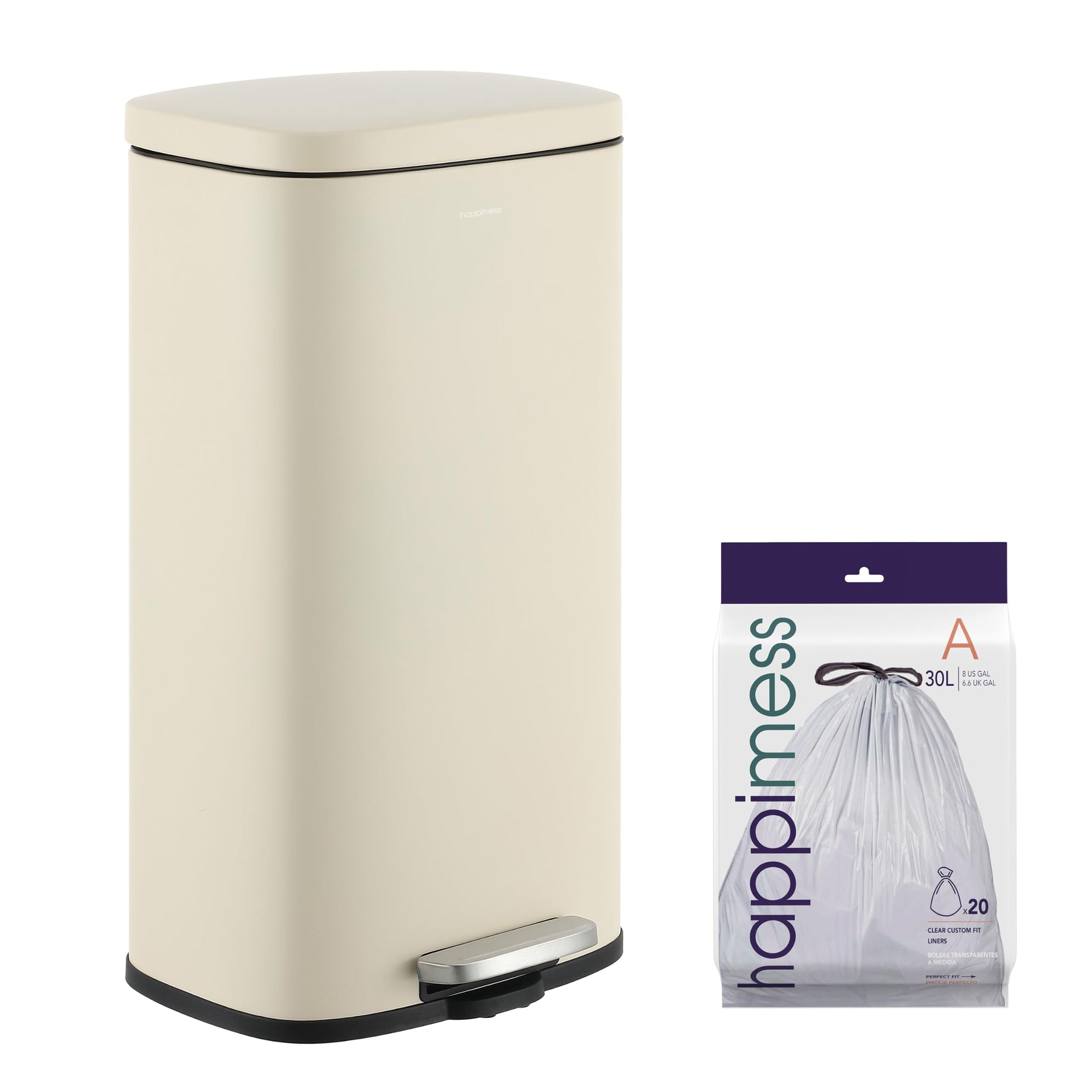 Curtis 8 Gal Step Trash Can Soft Close 25"