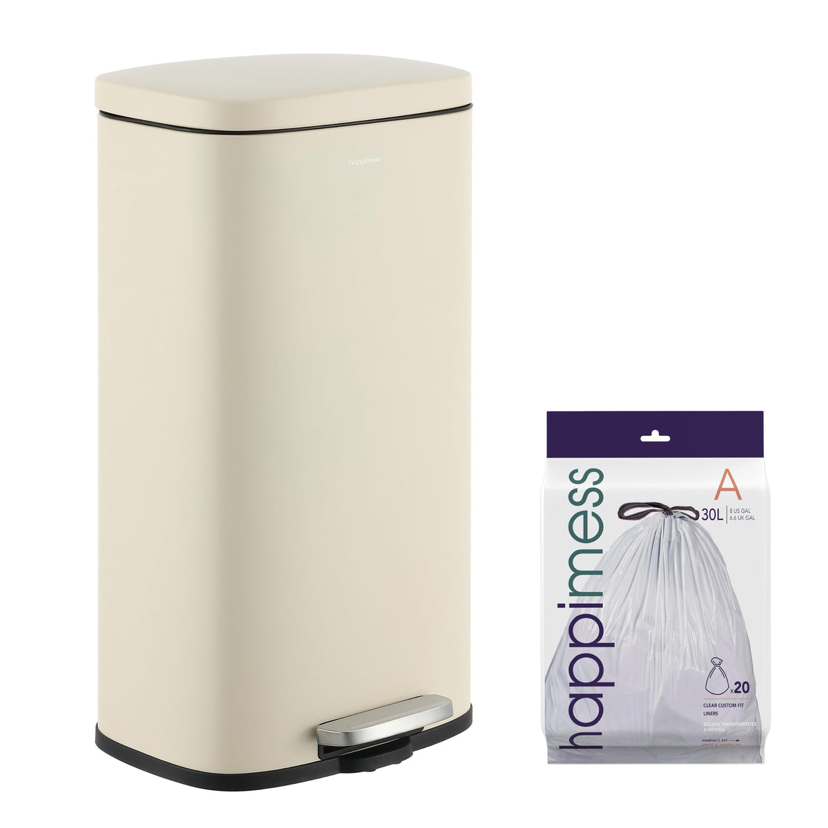 Curtis 8 Gal Step Trash Can Soft Close 25"