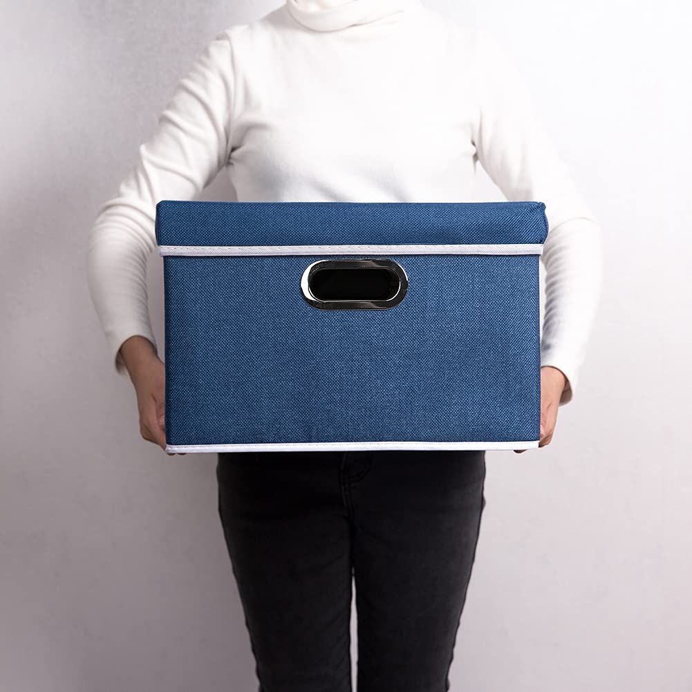 Foldable Storage Bin with Lid [5 (5 Count)