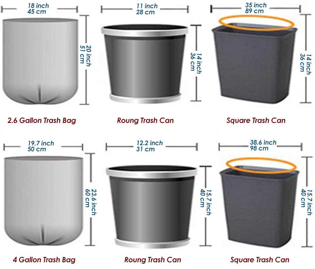 Small Trash Bags 2.6 Gallon (100 Count)