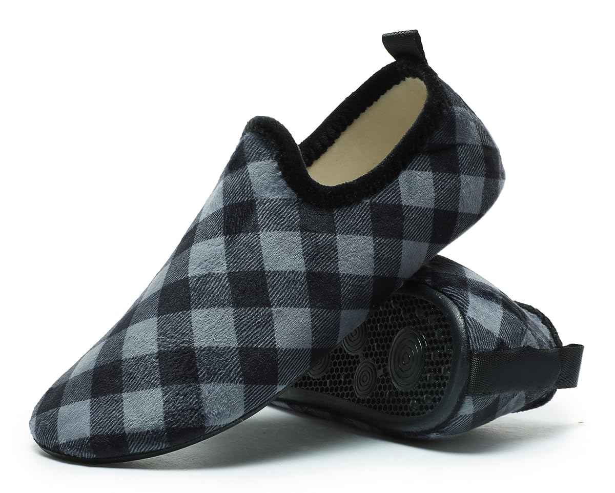 Adult Indoor House Slippers Socks Travel Lightweight Comfort Non Slip Grip House Floor Home Shoes for Women Men