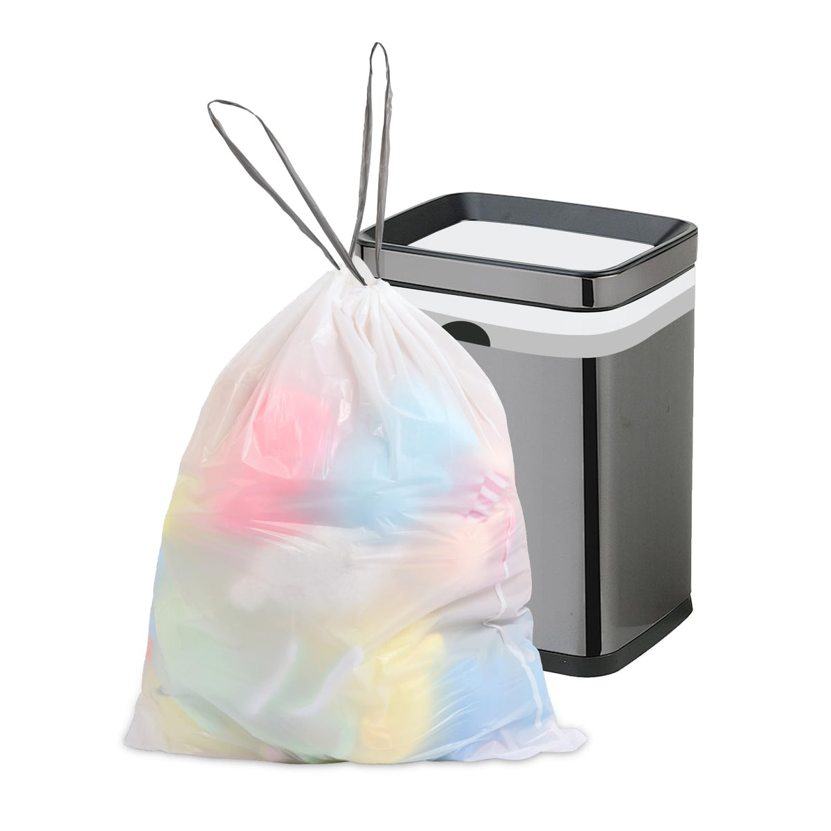 15 Gallon Tall Kitchen Trash Bags Drawstring (45 Count)