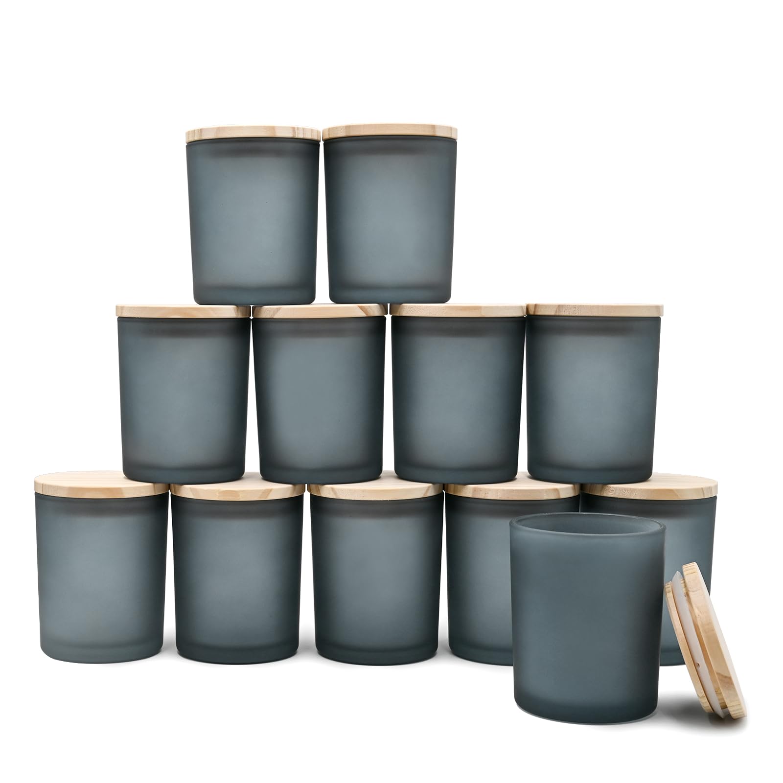 Thick Candle Jars for Making Candles 12 Pcs (12 Count)
