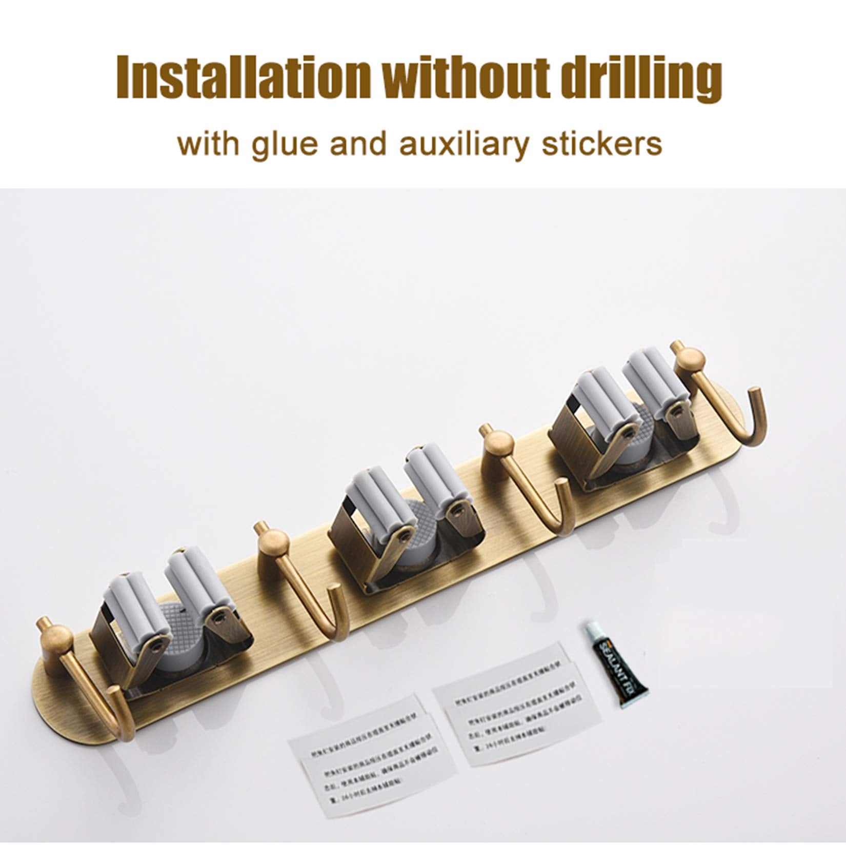 Mop Broom Holder Wall Mount Garden Tool Organizer
