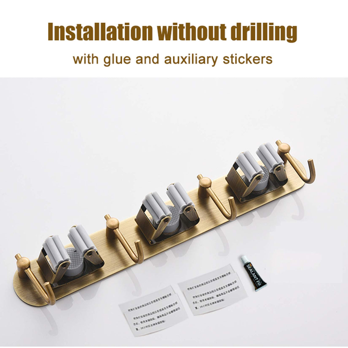 Mop Broom Holder Wall Mount Garden Tool Organizer