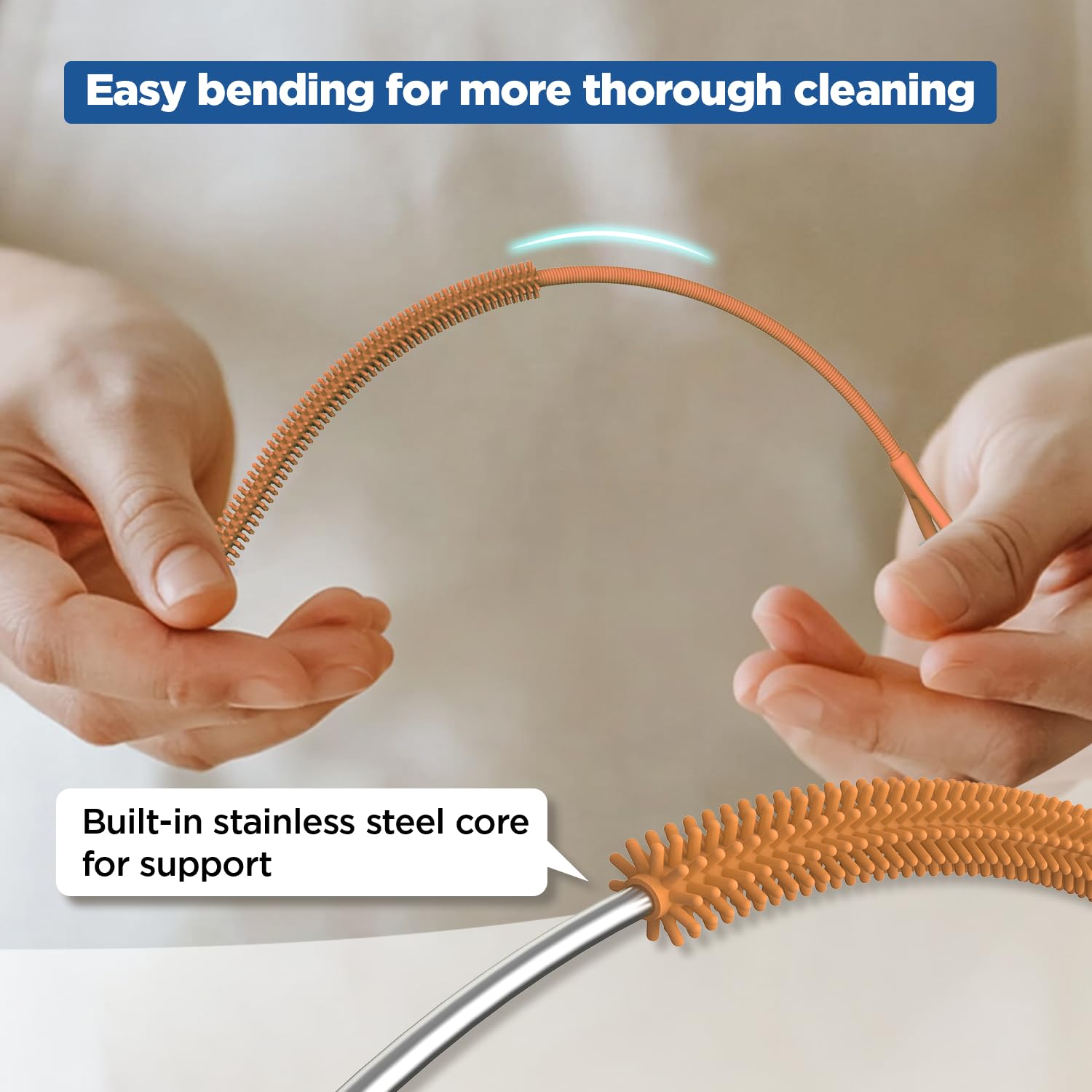 Silicone Straw Cleaner Brush (2 Count)