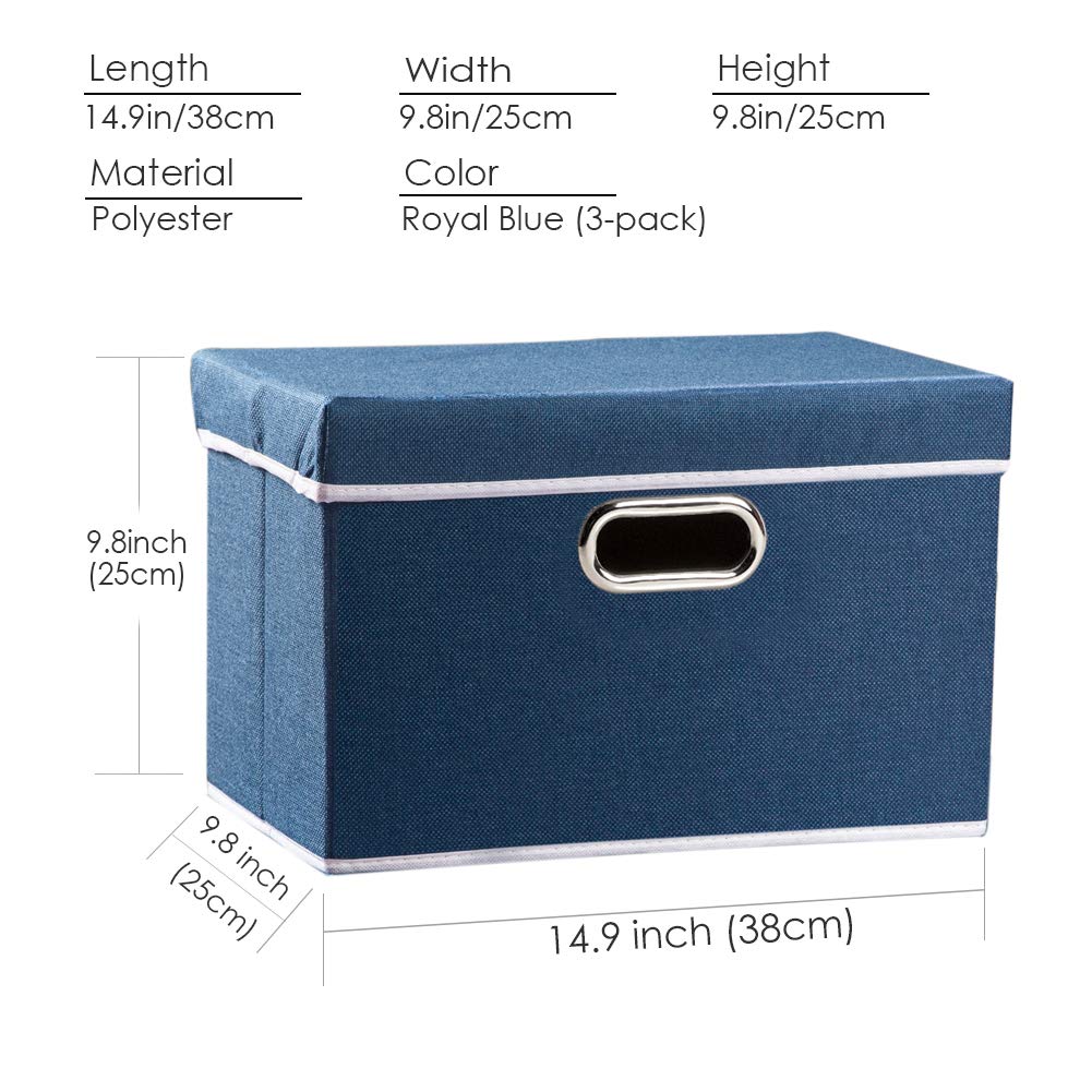 Collapsible Storage Bin with Lid [3 (3 Count)