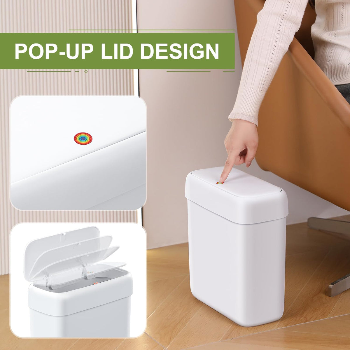 Trash Can with Lid