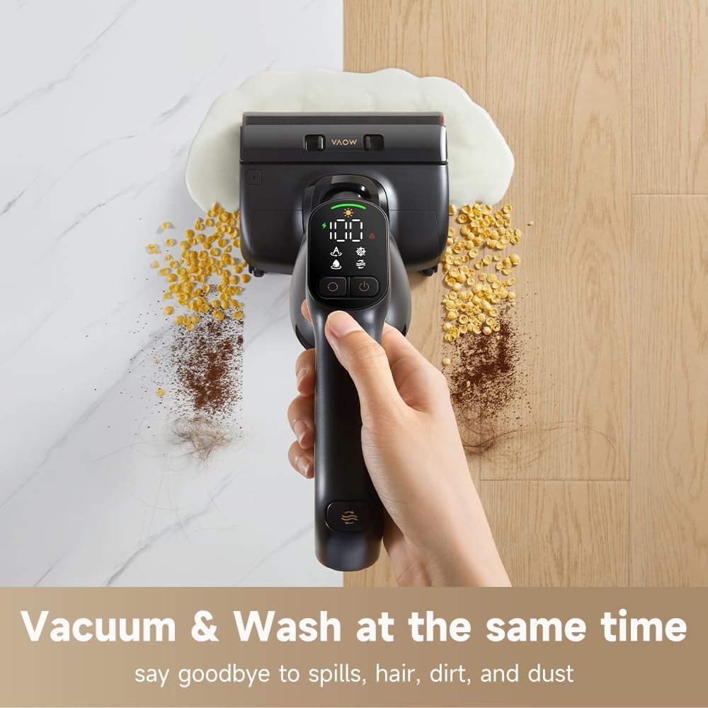 MOVA M10 Cordless Wet Dry Vacuum Cleaner 180° Lie-Flat Smart Vacuum Mop All in One for Hard Floor, 167°F Flashdry Self-Cleaning, Zero inch Dual-Edge Cleaning, 18000Pa Suction, Zero-Tangle for Pet Hair - ModHome Supplies