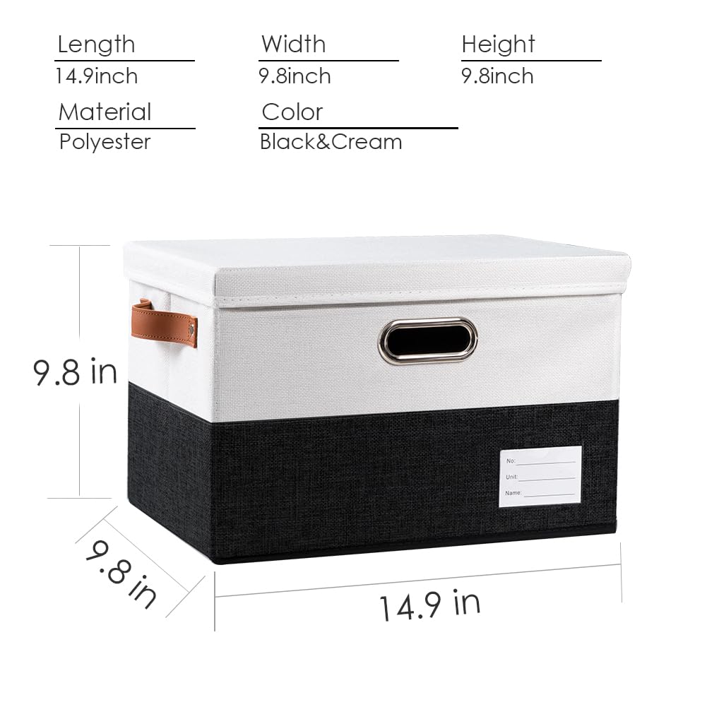 Foldable Storage Bins with Lids [3 (3 Count)