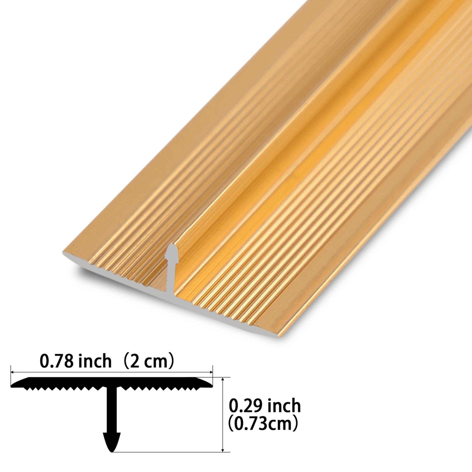 3Pcs Aluminum T Molding Trim & Floor Transition Strips (3 Count)