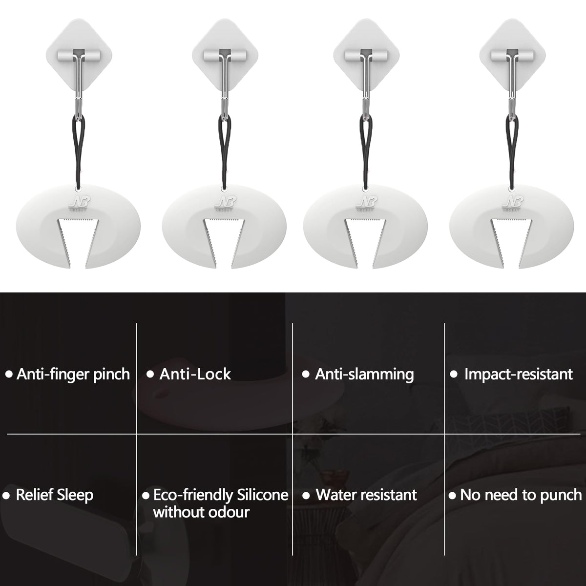 Door Pinch Guard and Door Slam Stopper (2 Count)