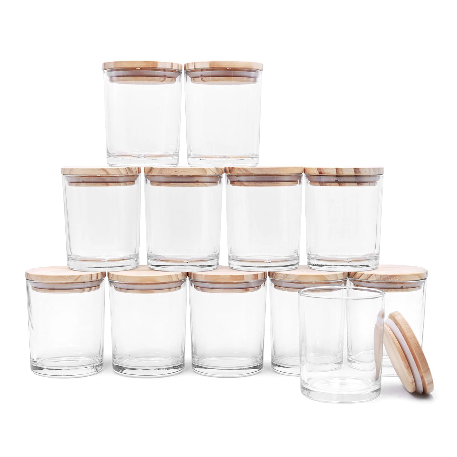 Thick Candle Jars for Making Candles 12 Pcs (12 Count)