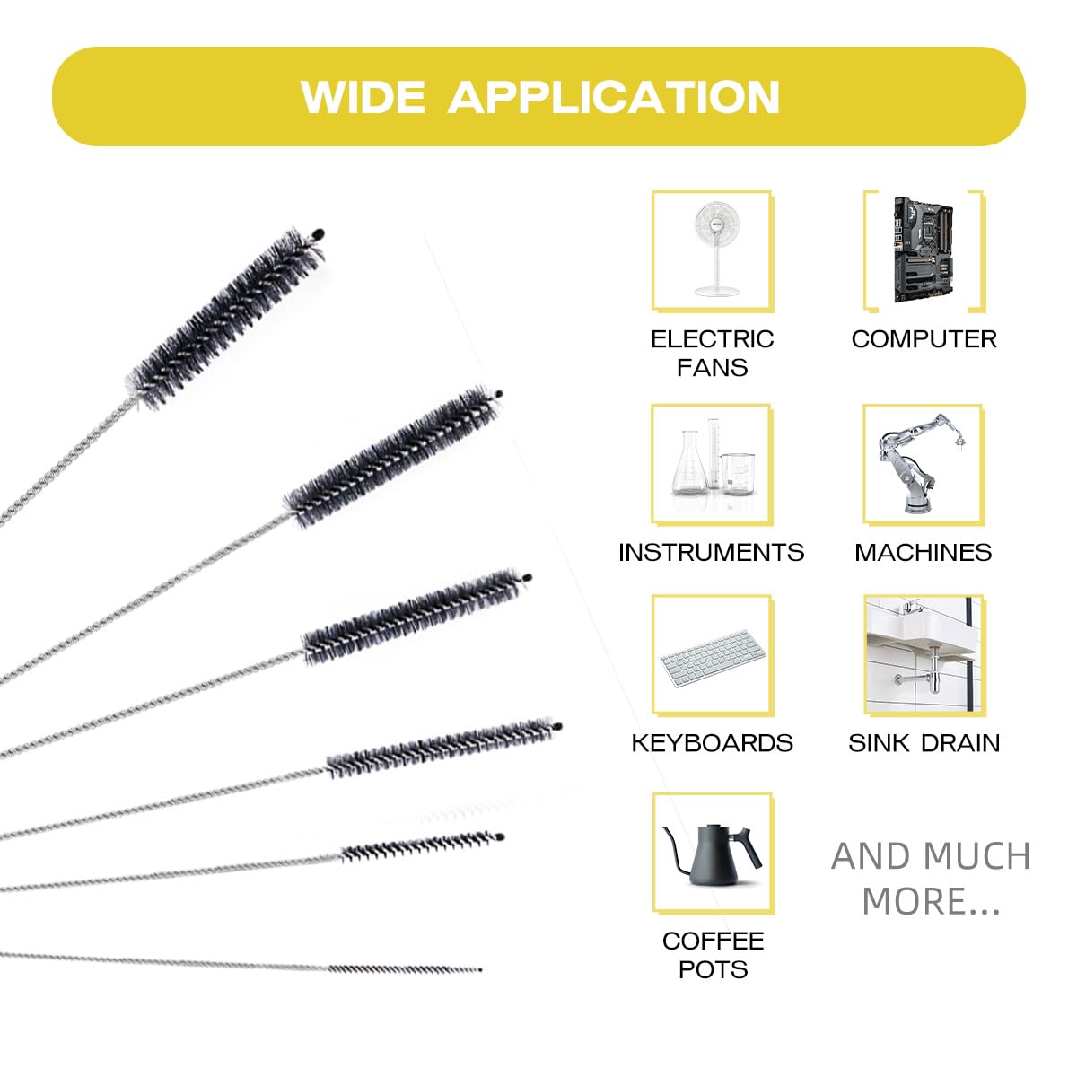 Straw Cleaner Brush Set 6 Piece (6 Count) - ModHome Supplies