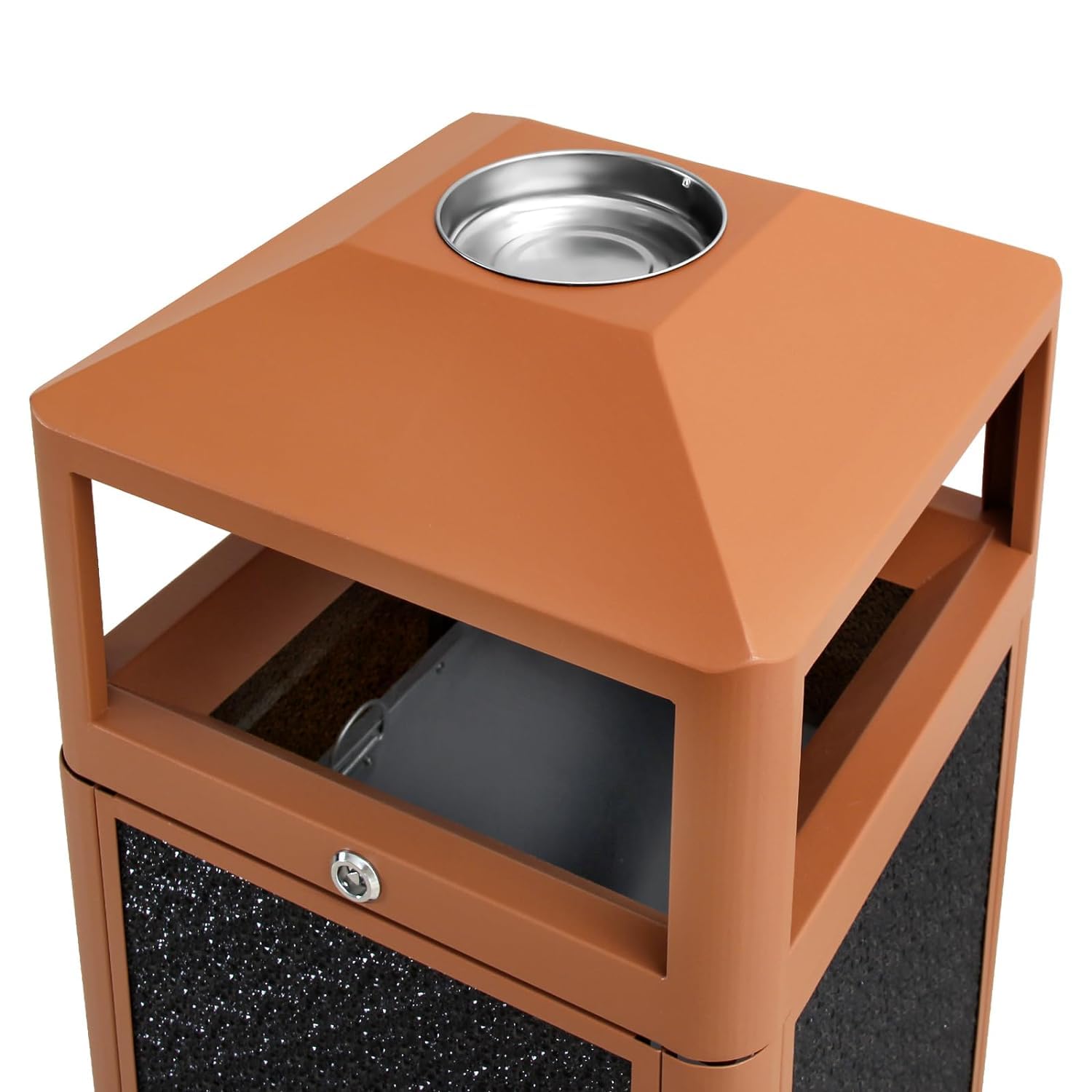 Square Waste Container with Dome Lid