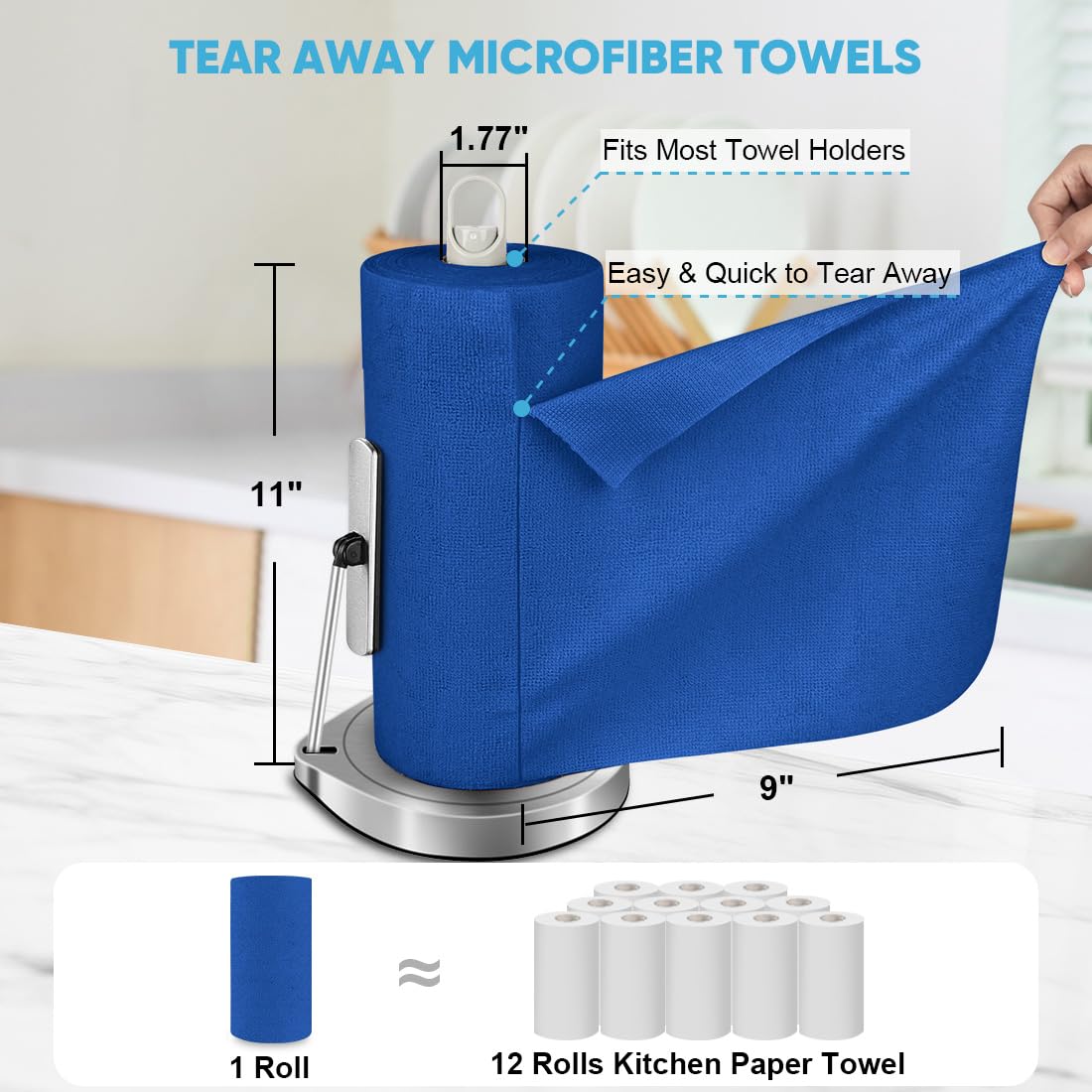 Microfiber Cleaning Cloth 165 Sheets 3 Roll (165 Count) - ModHome Supplies