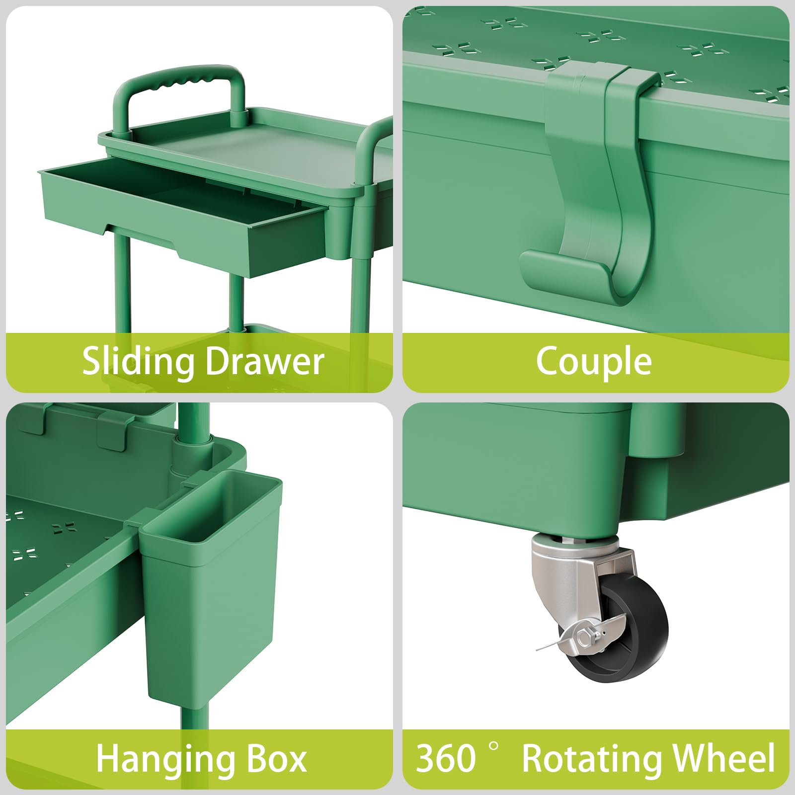 3 Tier Rolling Cart Organizer