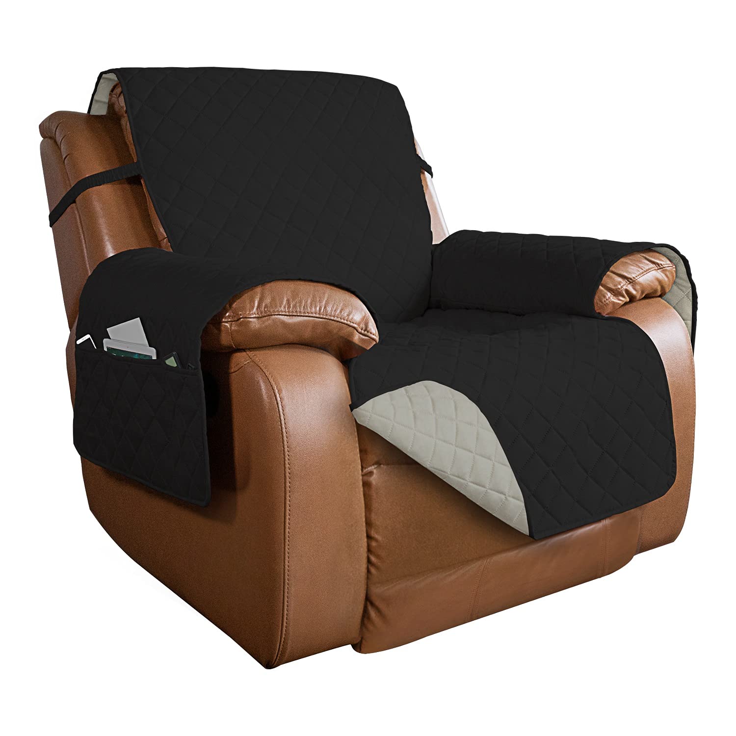 Reversible Quilted Oversized Recliner Sofa Cover