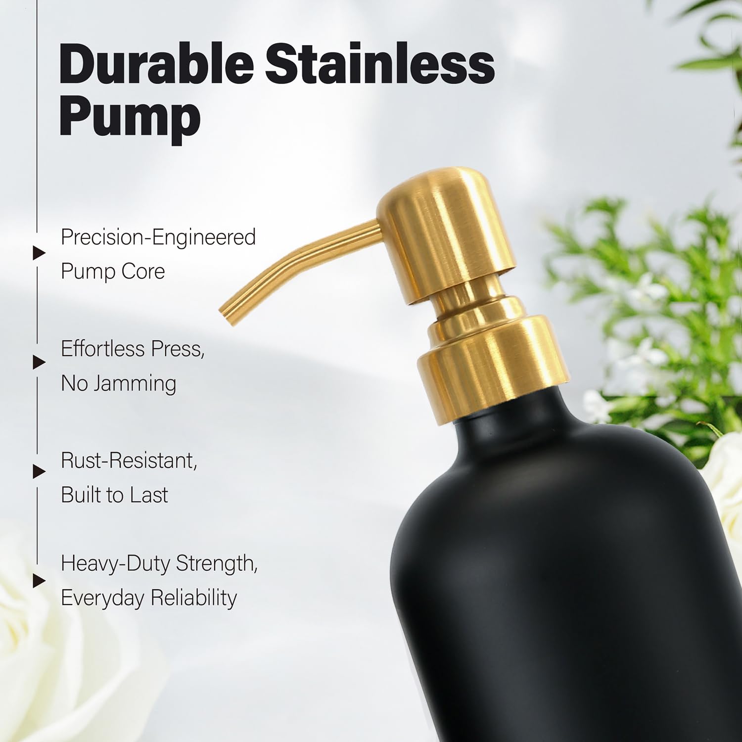 Black Soap Dispenser for Kitchen Sink (2 Count)