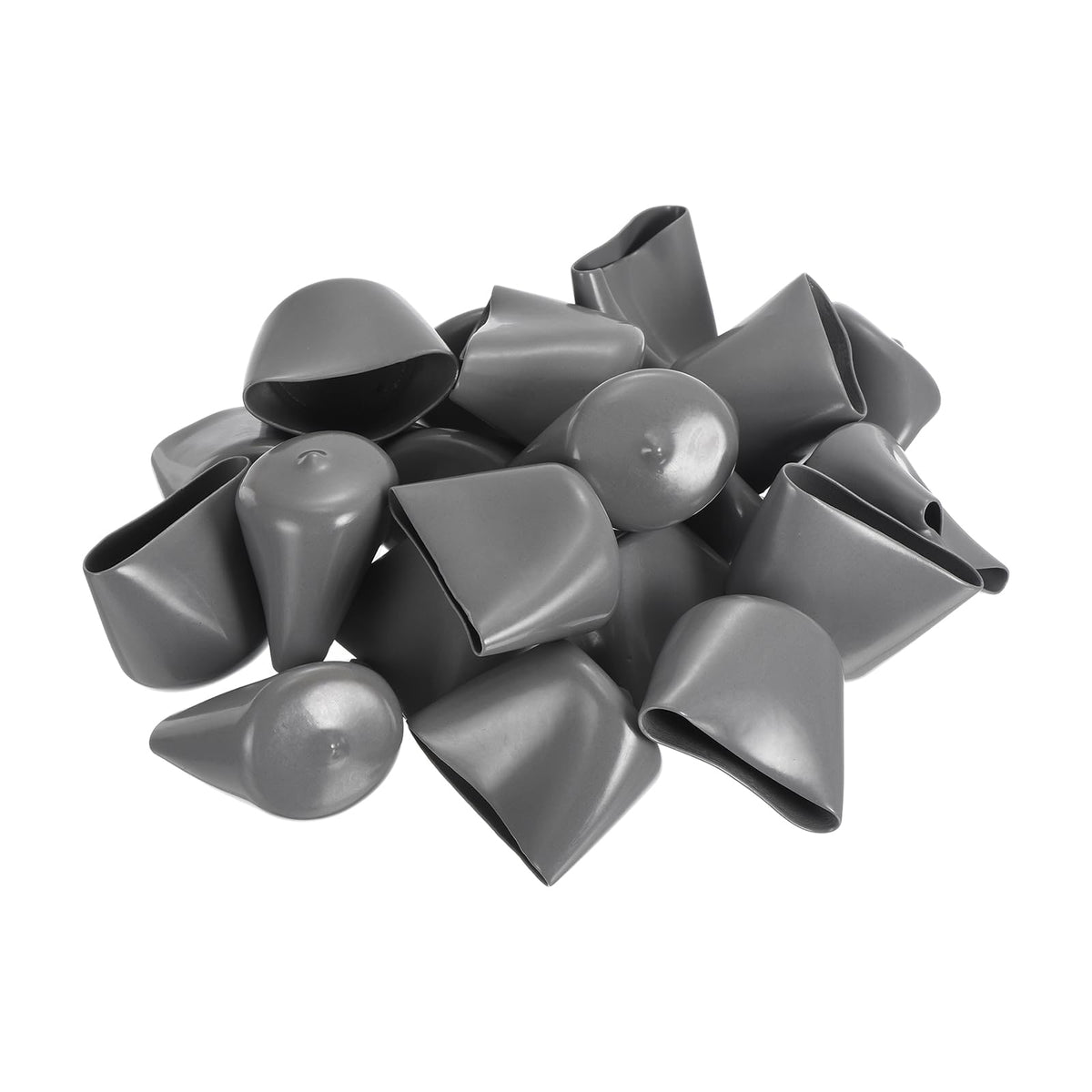 20pcs Rubber End Caps 38mm ID Vinyl Cap Cover Screw Protectors Dark Grey