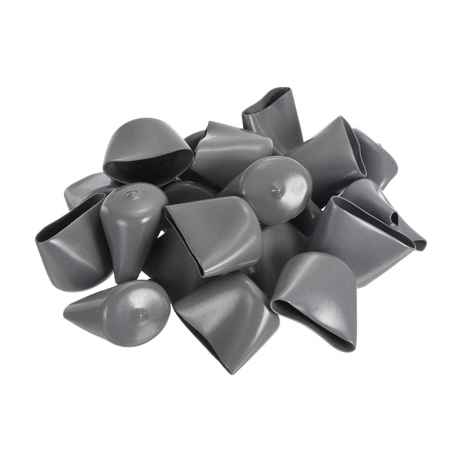 20pcs Rubber End Caps 38mm ID Vinyl Cap Cover Screw Protectors Dark Grey
