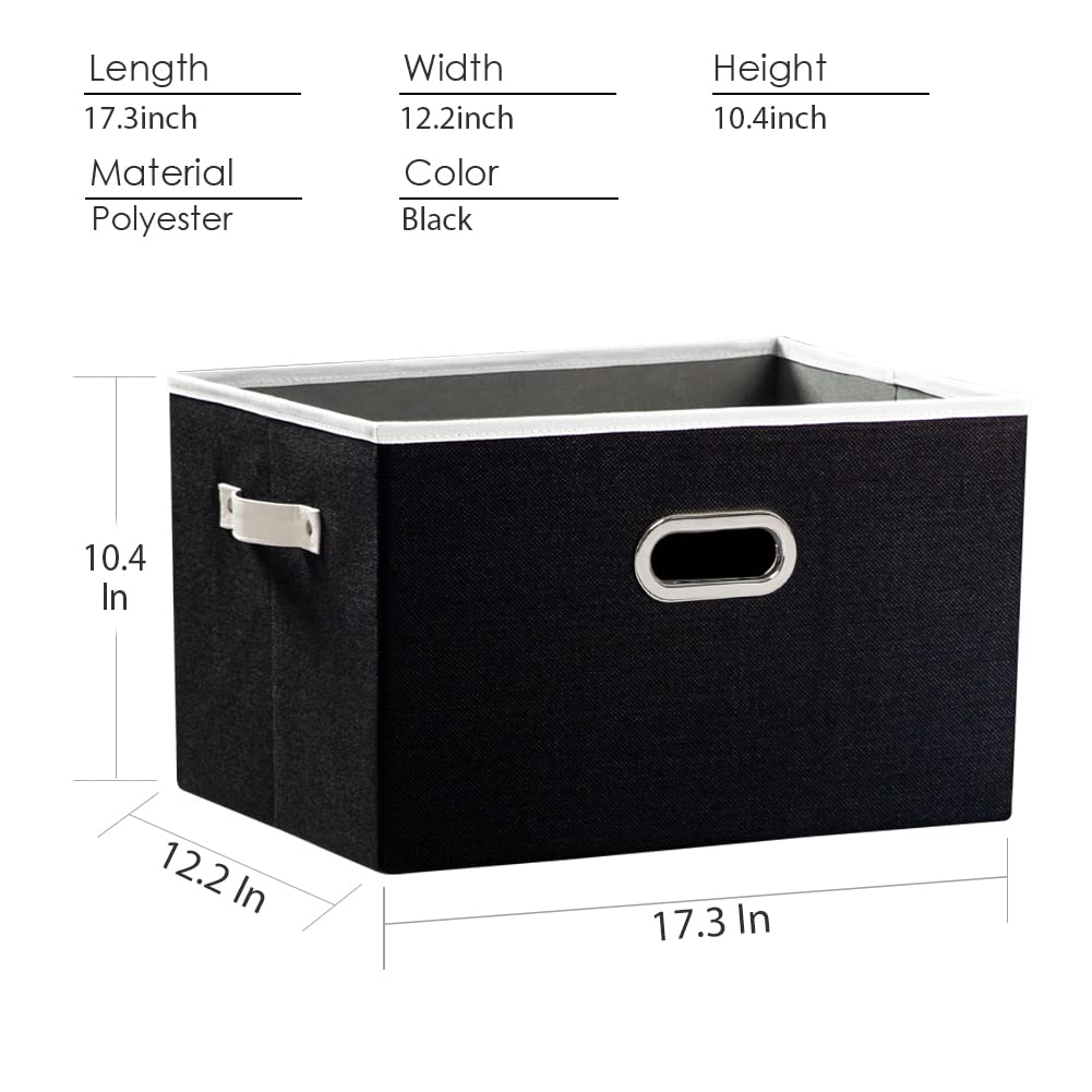 Larger Collapsible Storage Bins for Closet [5 (6 Count)