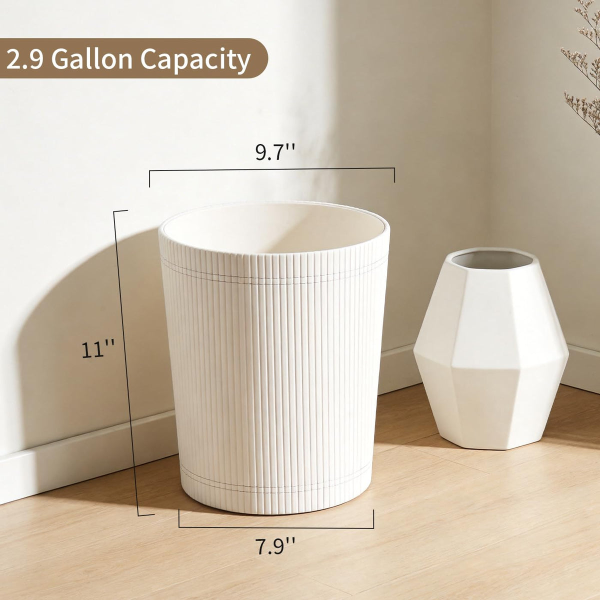 Pu Leather Trash Can
