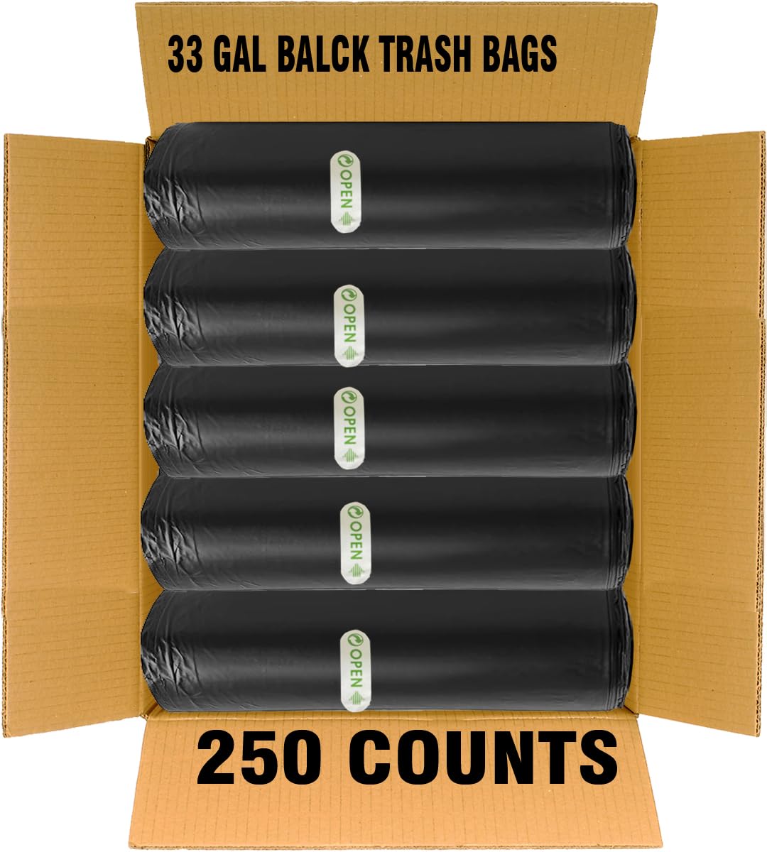 33 Gallon Trash Bags (250 Count)