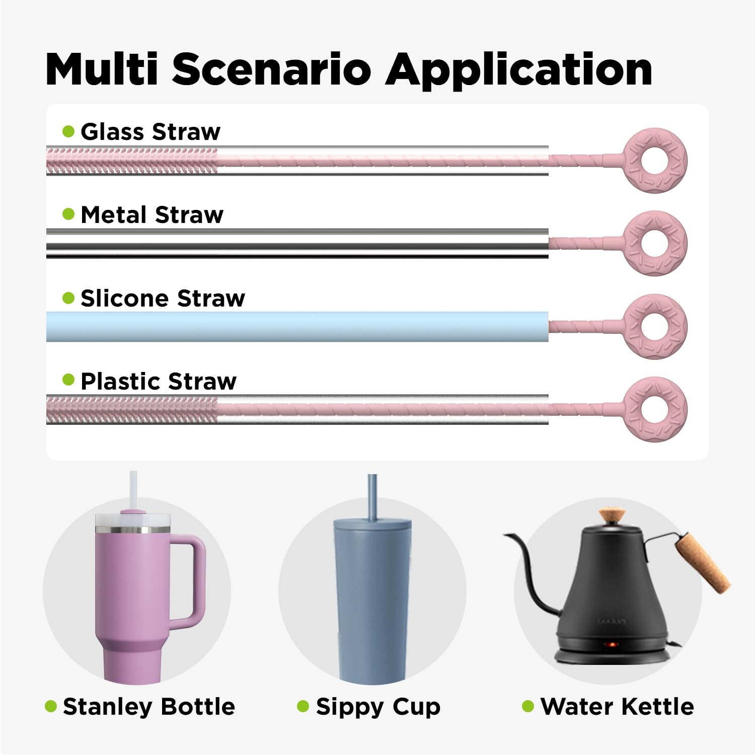 Silicone Straw Cleaner Brush (2 Count)