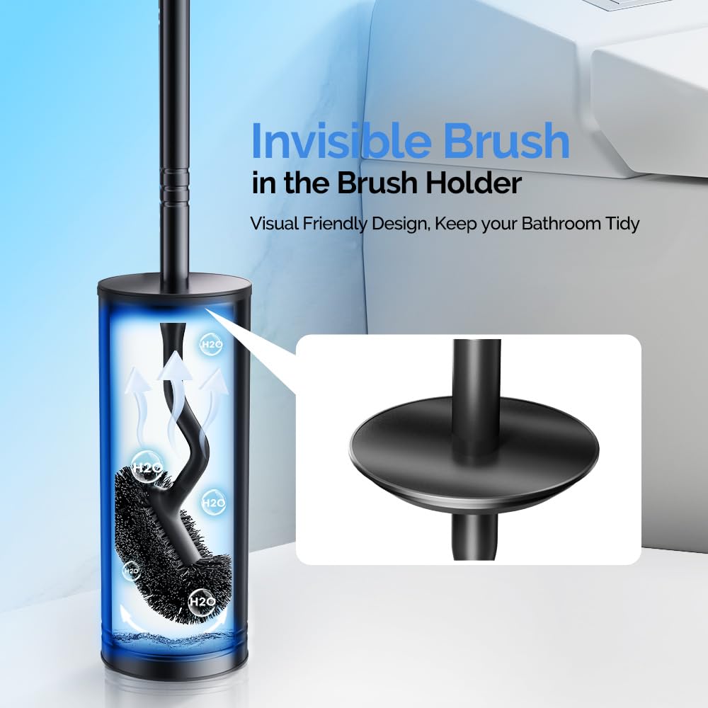Toilet Brush and Holder Set Wall