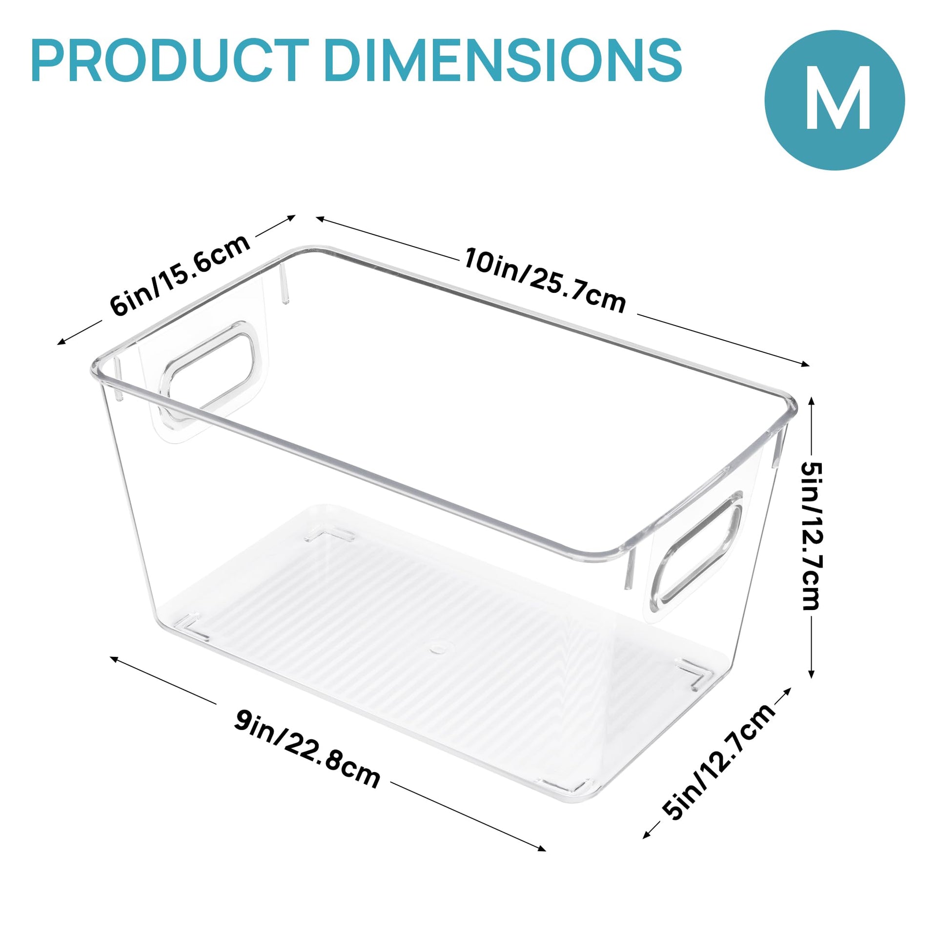 2 Pack Clear Storage Bins (2 Count)
