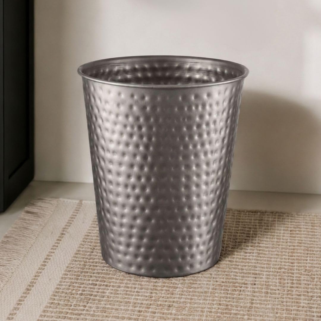 Metal Bathroom Trash Can