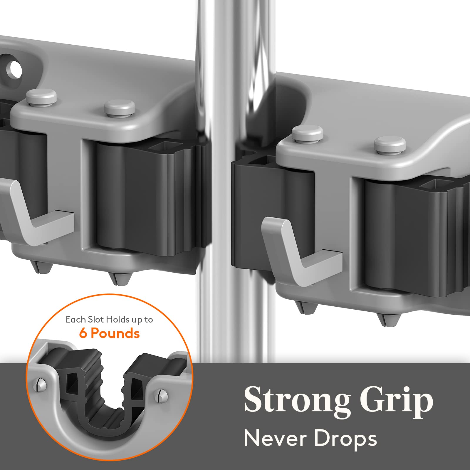 Mop and Broom Holder Organzier Wall Hanging Mount