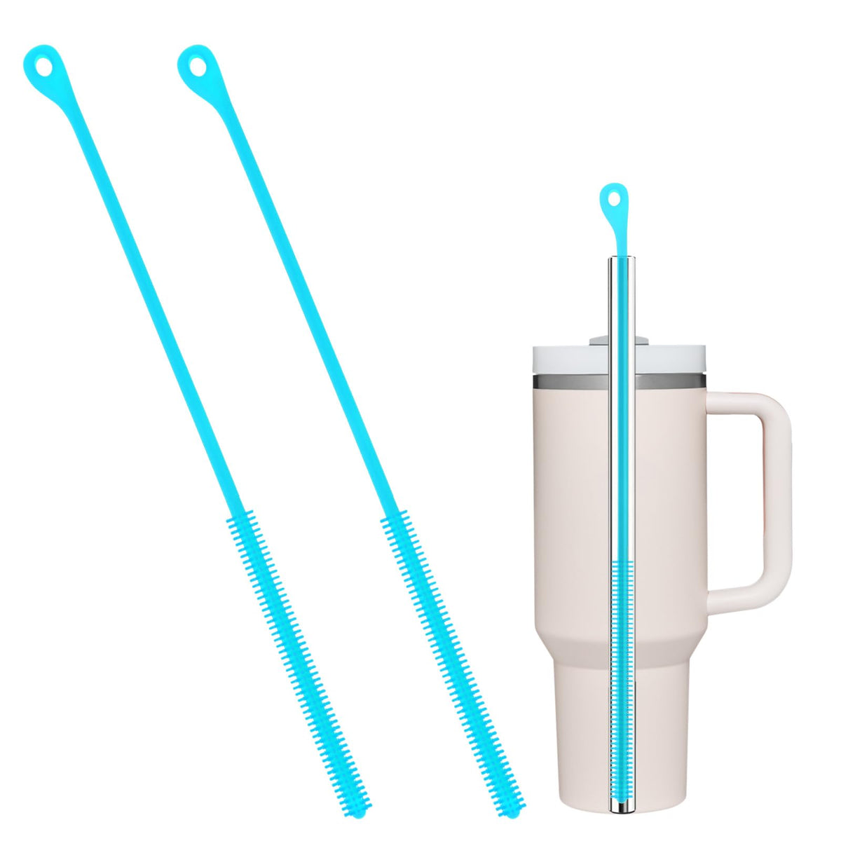 2pcs Silicone Straw Cleaning Brush (2 Count)