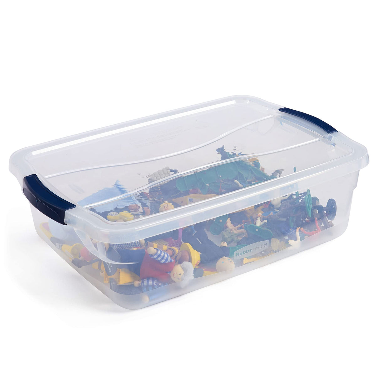 Cleverstore 17 Quart Clear Latching Waterproof Stackable Airtight Storage Containers with Durable Latching Lids (6 Count)