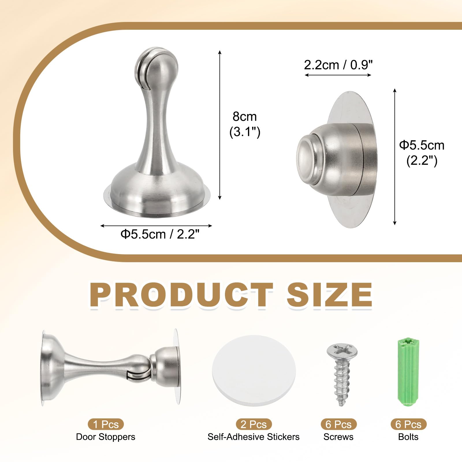 Magnetic Door Stoppers Stainless Steel Door Stops