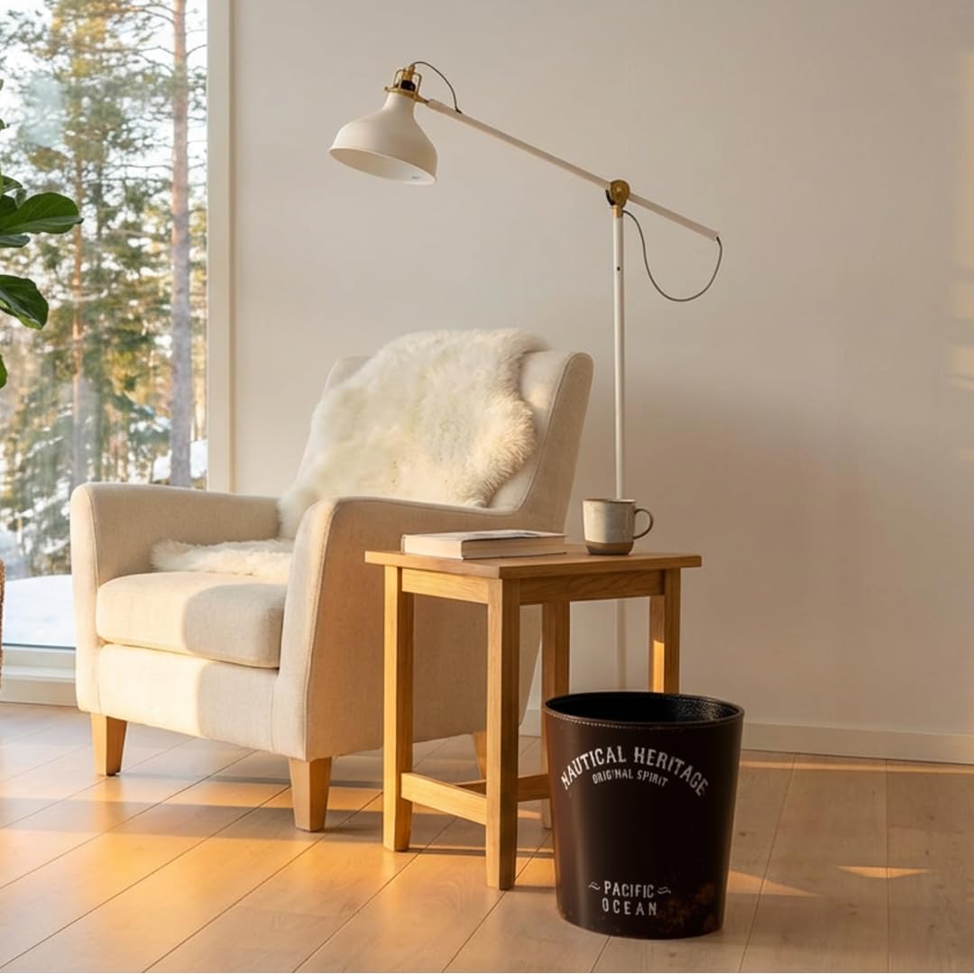 PU Leather Small Trash Can Wastebasket
