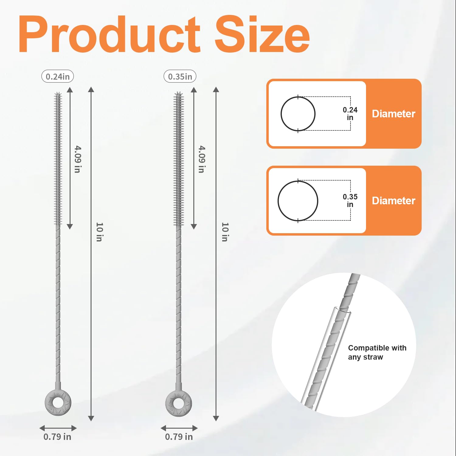 Silicone Straw Cleaner Brush
