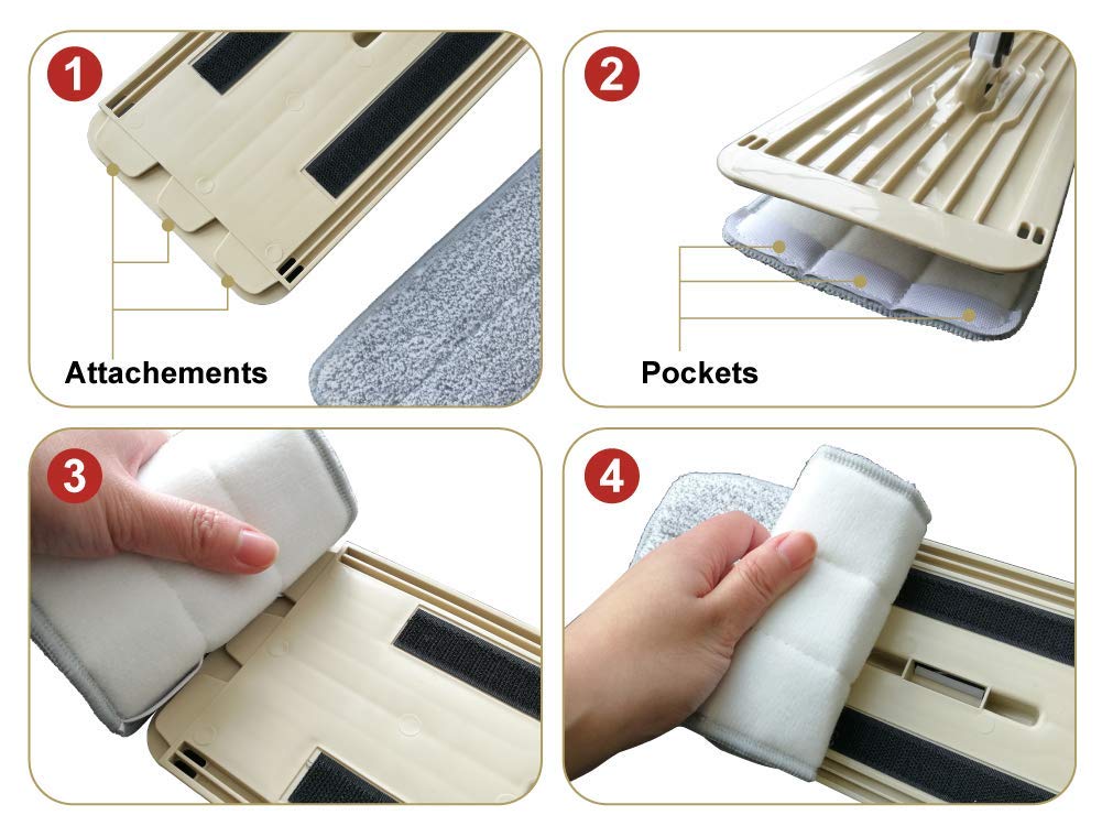 Bulletproof Microfiber Mop Replacement Heads