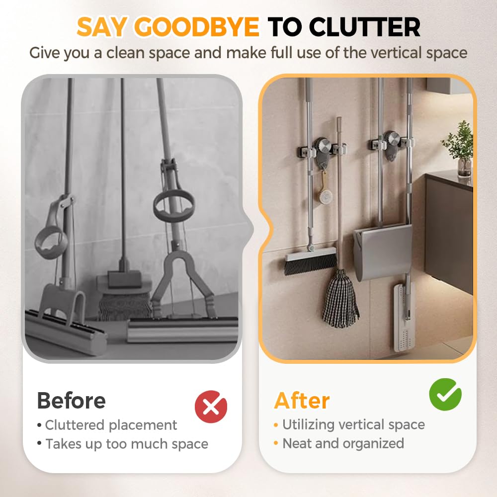 Broom Holder Mop Hanger
