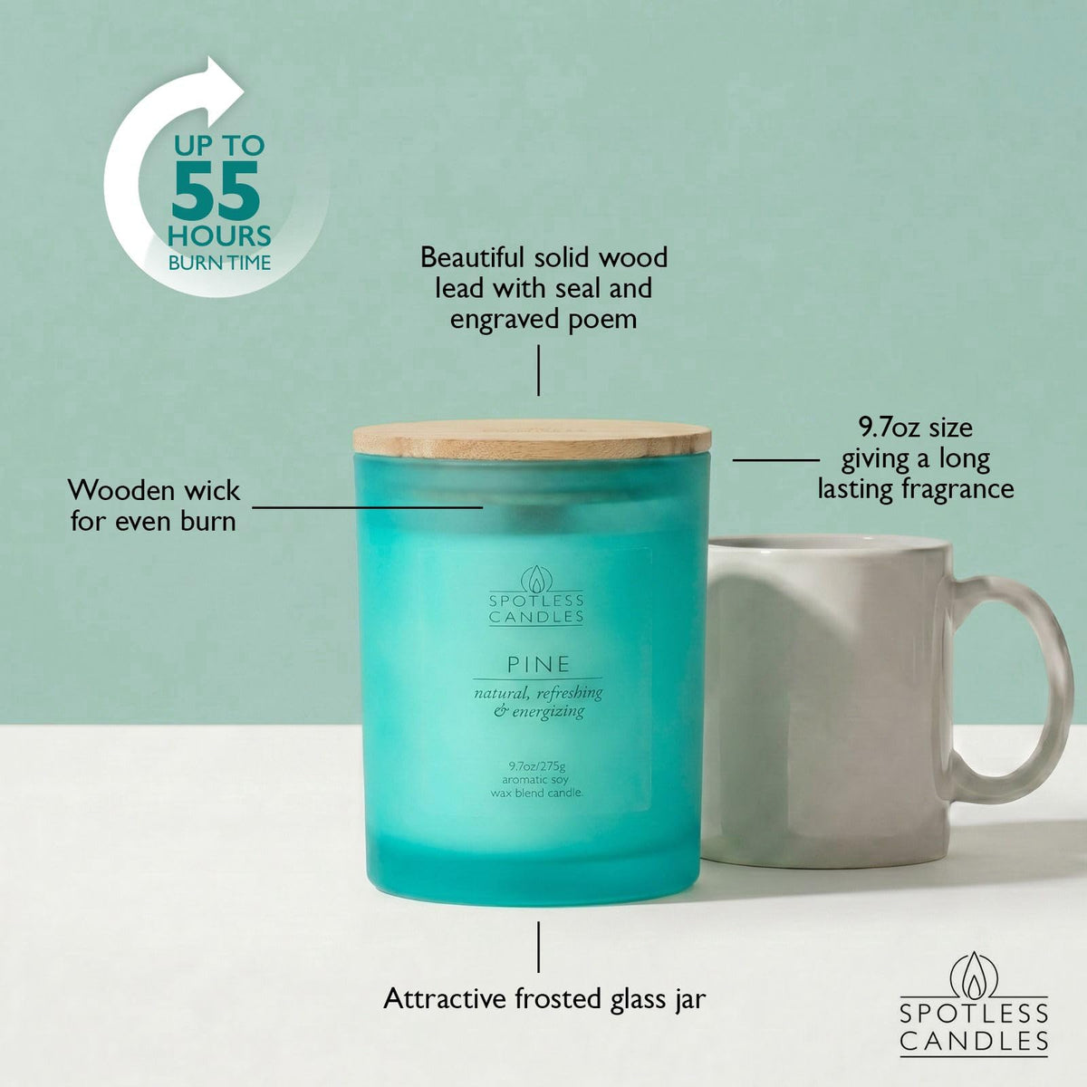 Pine Candle; 9.7 oz