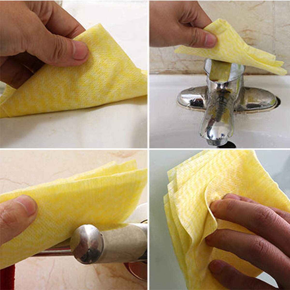 80 Pack Disposable Dish Cloths Heavy Duty Reusable Cleaning Wipes Dish Rags For Kitchen (80 Count)