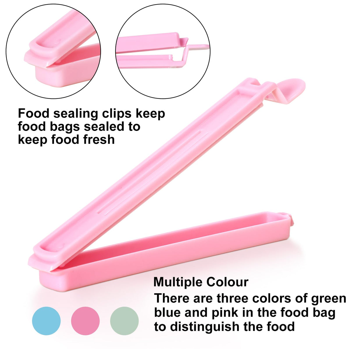 40 PCS Sealing Clip Bag Plastic Bag Chip Clips Large Size Food Bag Clips for Food Storage Kitchen and Home (9.6 Ounce)