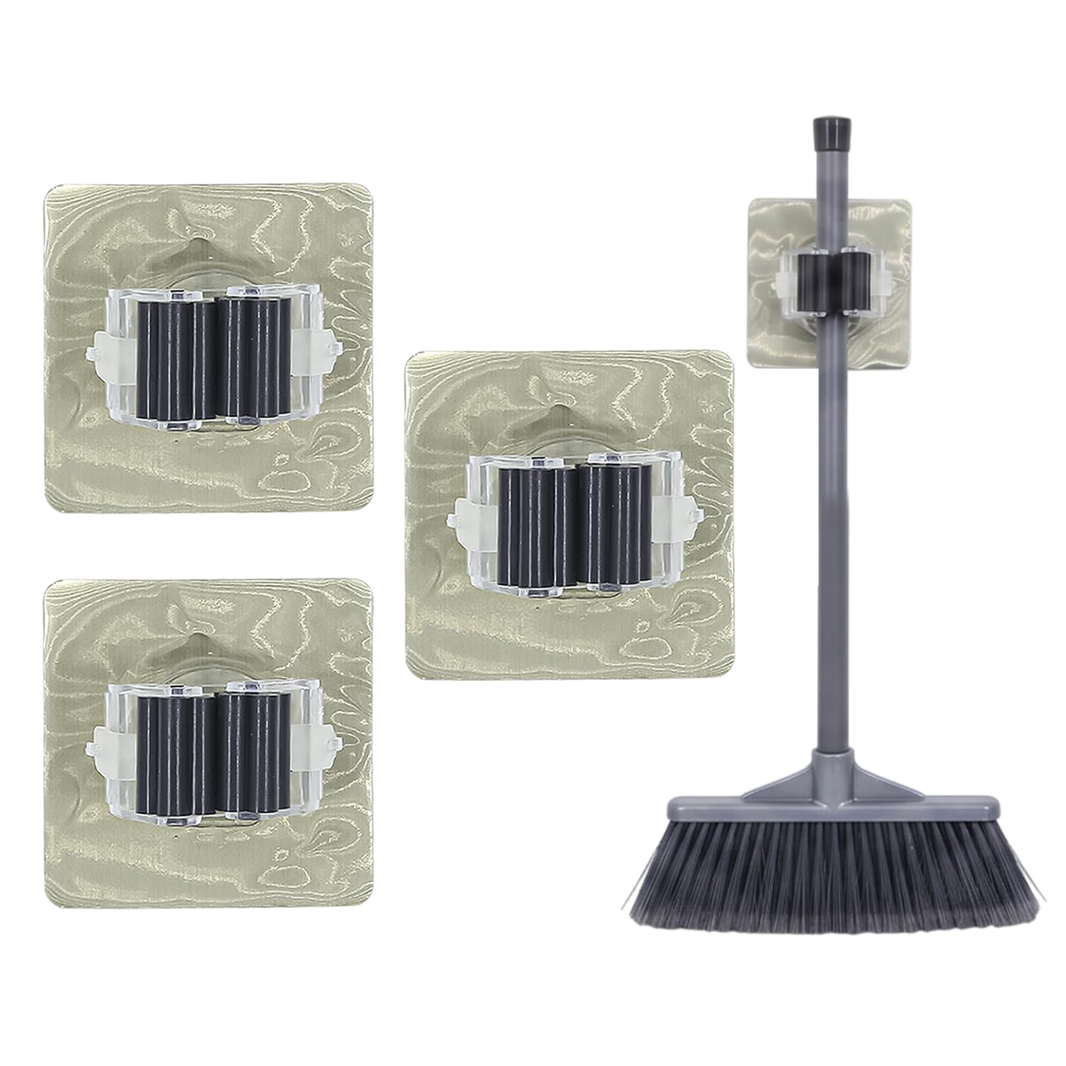 3 Pack Broom and Mop Holder Wall Mount