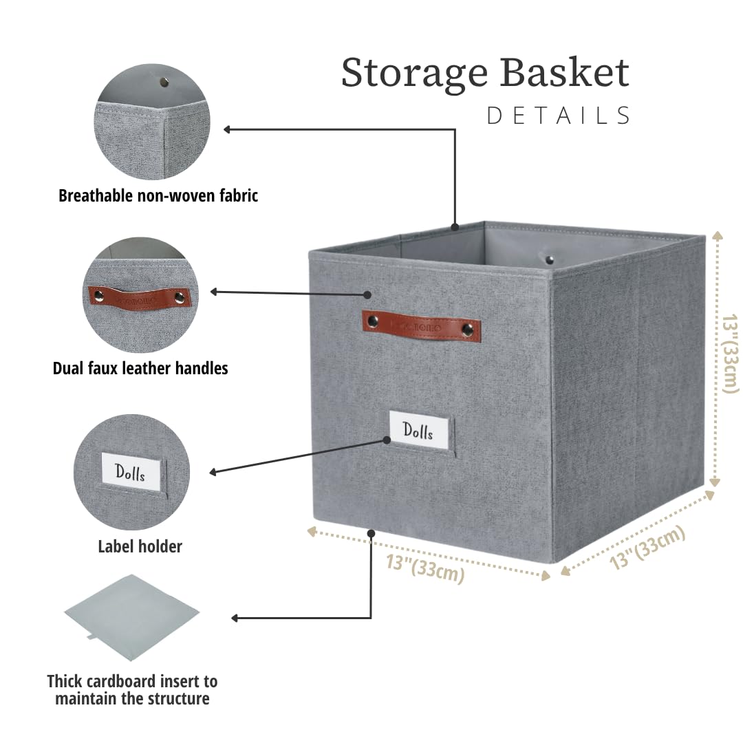 Storage Bins Cube Storage Bin with Labels (6 Count)