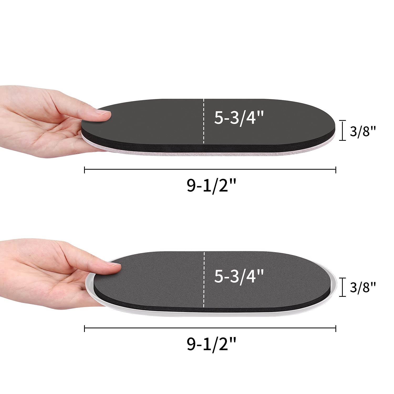 Large Furniture Sliders for Carpet and Hardwood Floors (8 Count)
