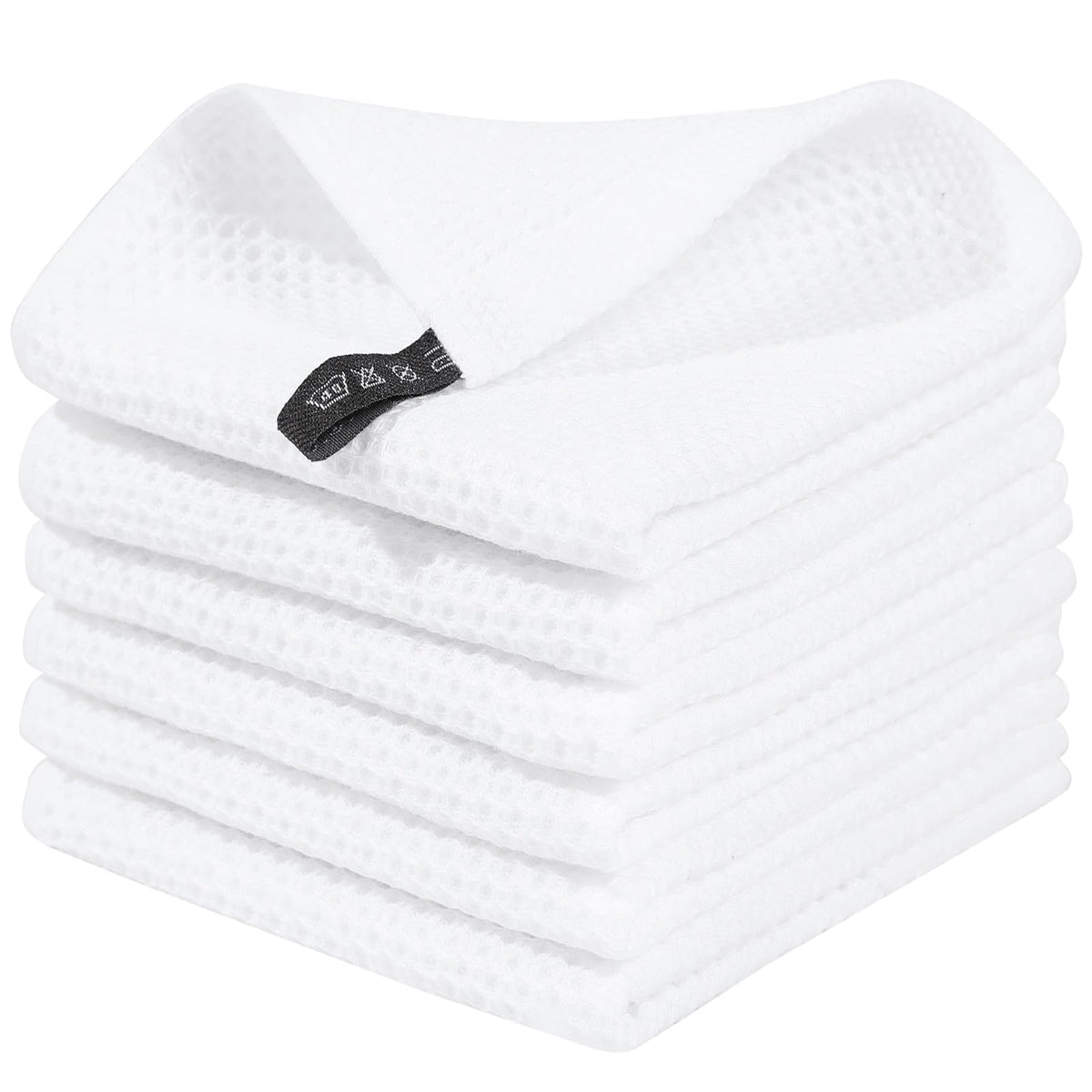 100% Cotton Waffle Weave Kitchen Dish Cloths 6 (6 Count)