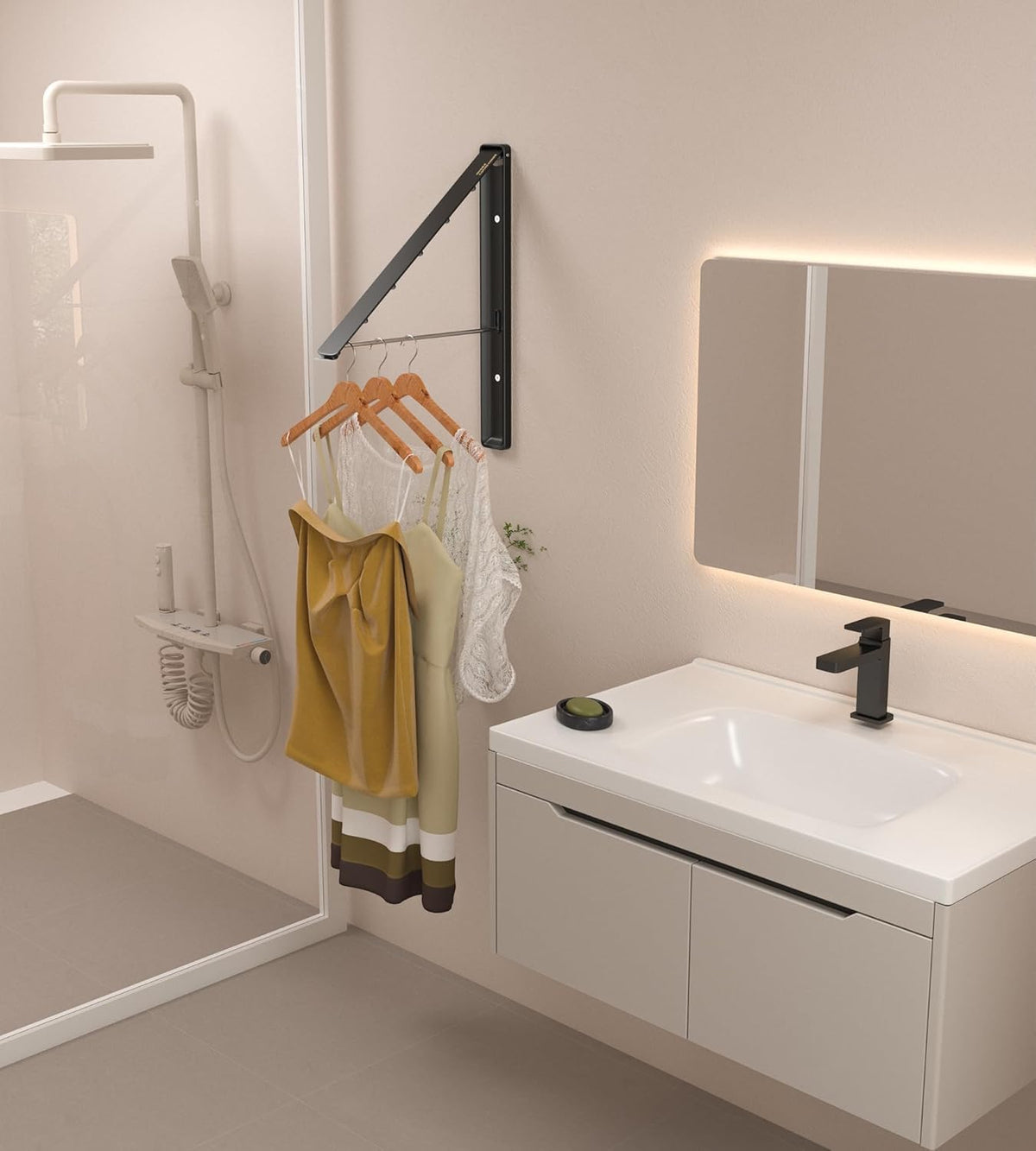 Clothes Drying Rack Wall Mounted (2 Count)