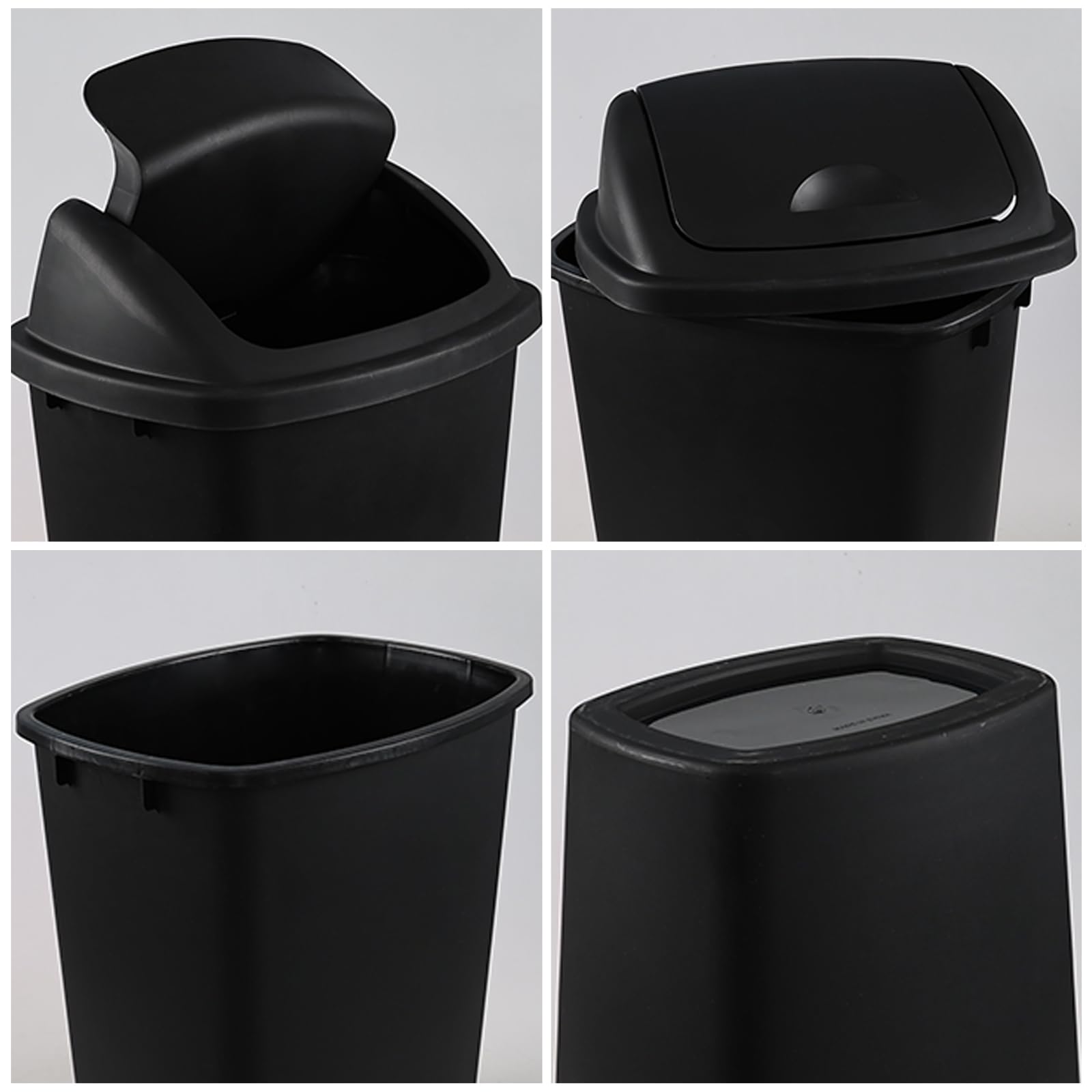 4 Pack 10 Gallon Kitchen Trash Can with Swing Lid (4 Count)