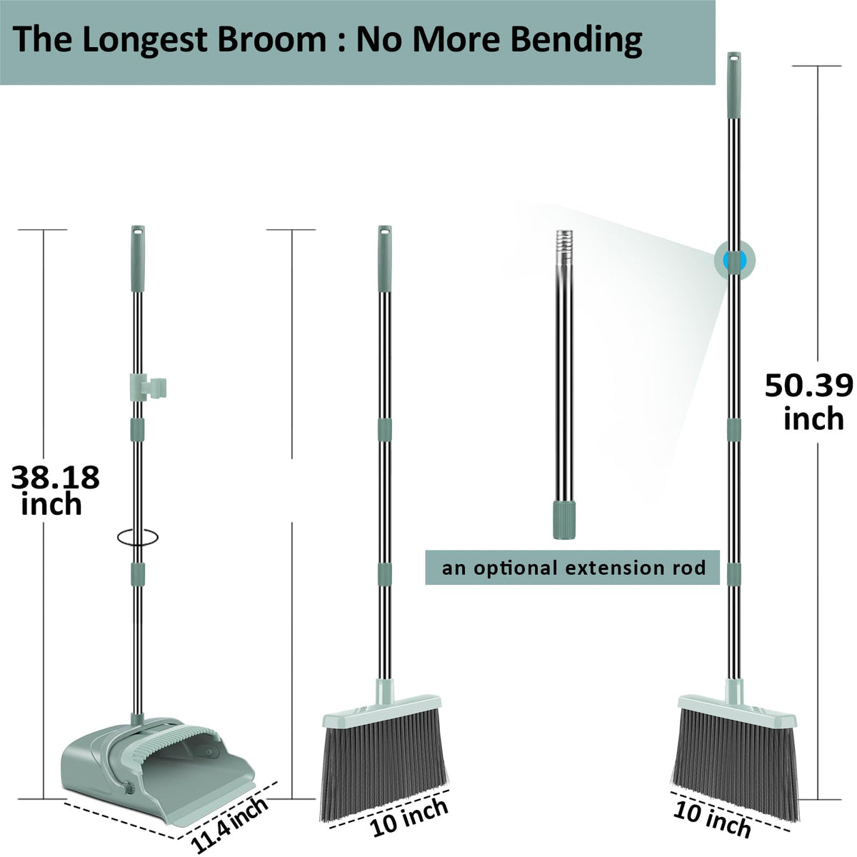 Upgrade Broom and Dustpan Set